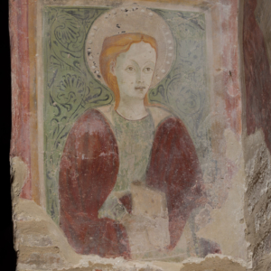 Affresco "Santa con corona regale" - Maestro di Piobbico - Abbazia di Piobbico Sarnano - Foto di Stefano Ciocchetti Affresco "Santa con corona regale" - Maestro di Piobbico - Abbazia di Piobbico Sarnano - Foto di Stefano Ciocchetti